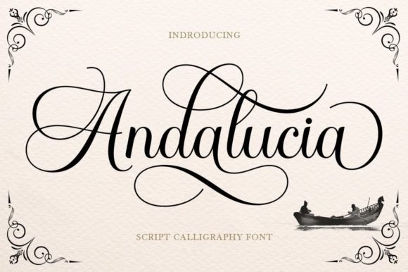 Andalucia: A Calligraphic Script Font for Editorial Elegance