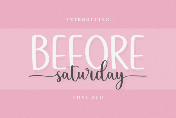Before Saturday Duo: A Classy Font for Web Design