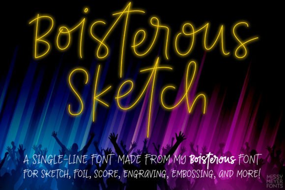 Boisterous Sketch single Line for Web Design Projects