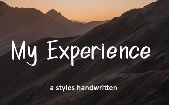 My Experience Font for Web Design