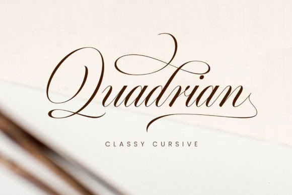 Quadrian: A Modern Calligraphy Font for Campaign Creativity