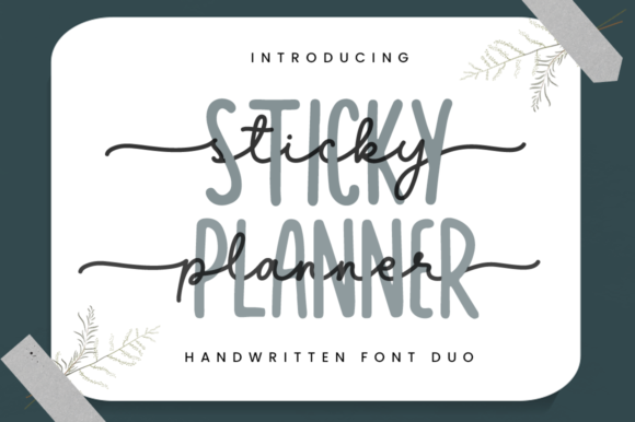 Sticky Planner: A Chic Script Font for Modern Editorial Design